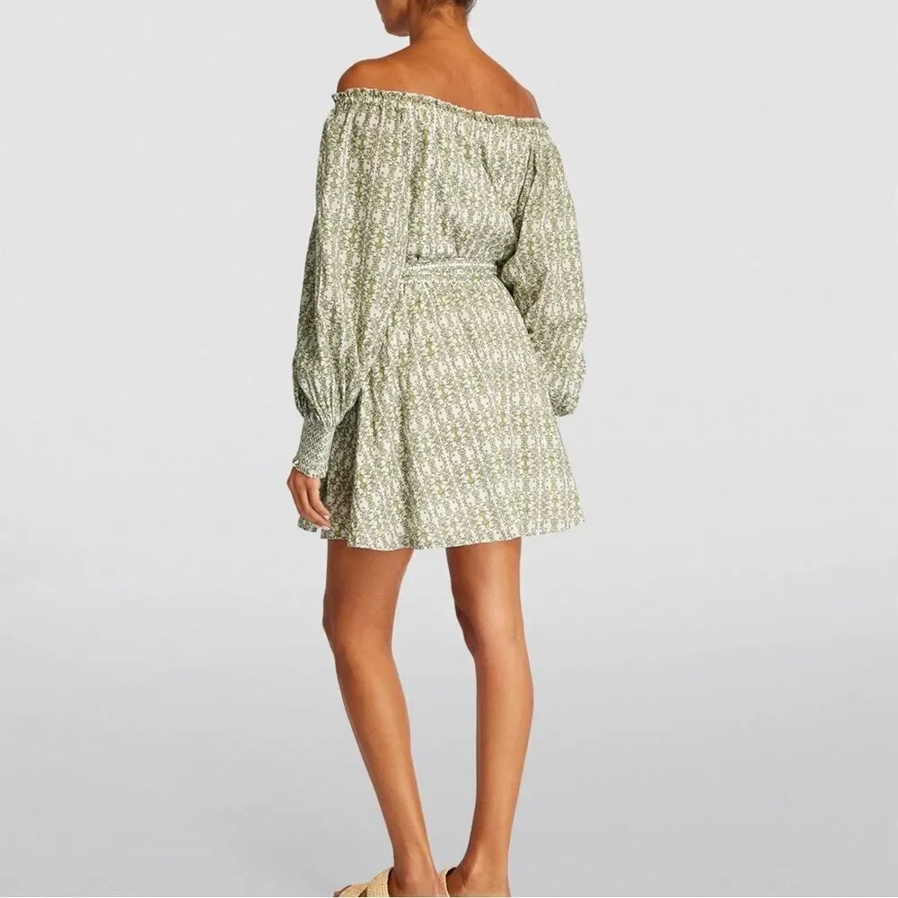 Alice + Olivia Off-The-Shoulder Mary Mini Dress Size Small - Picture 3 of 9